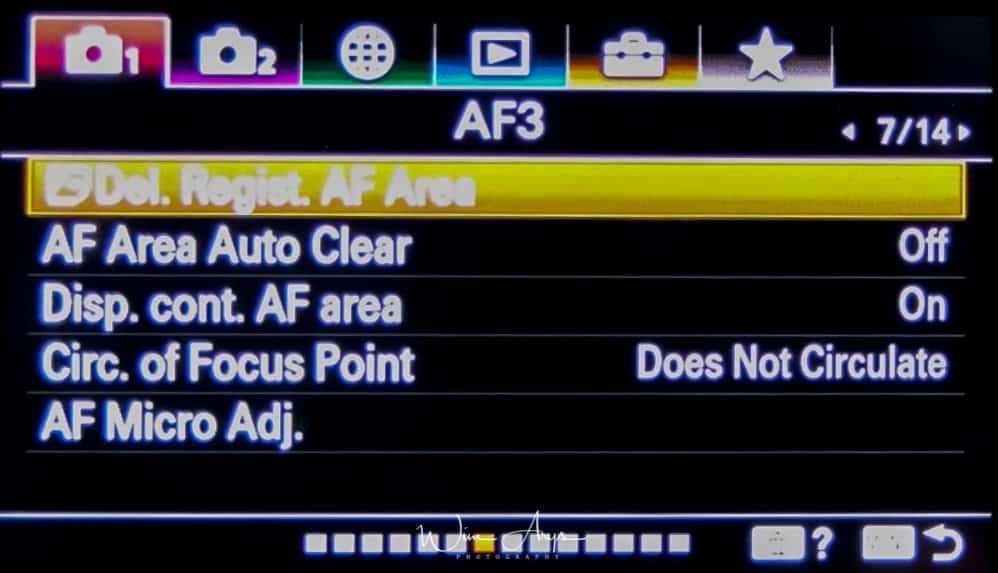 autofocus settings page 3