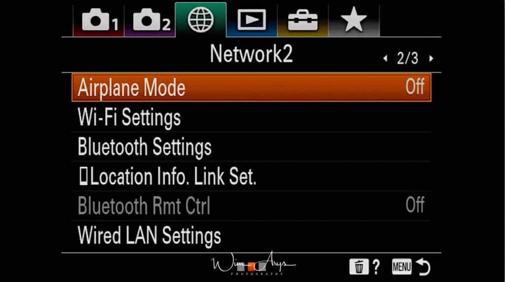 Wireless settings page 2