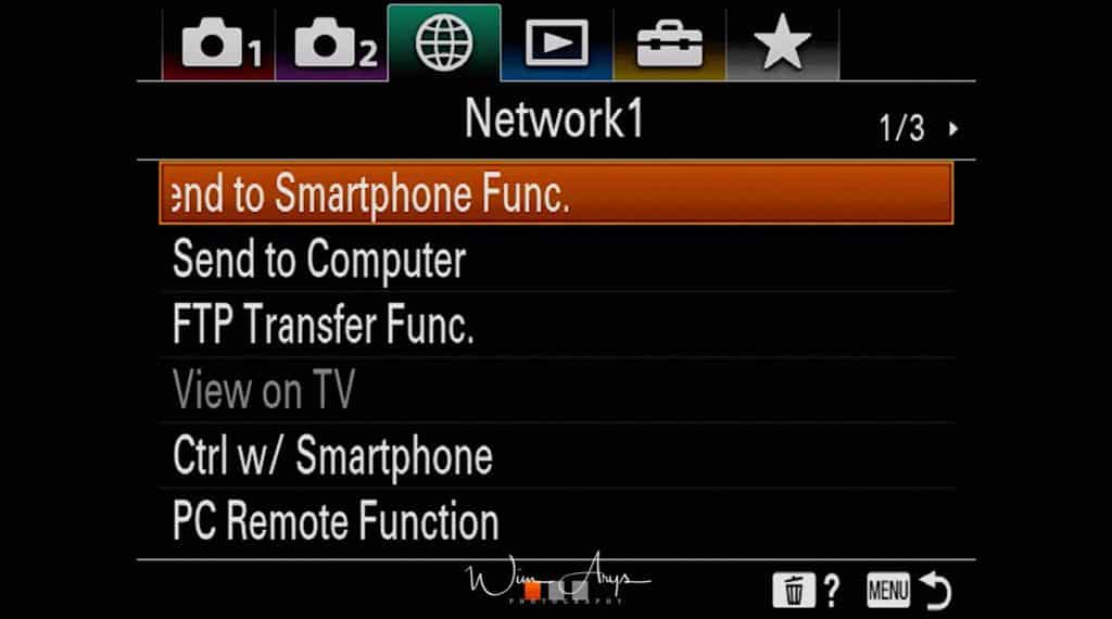 Network settings page 1