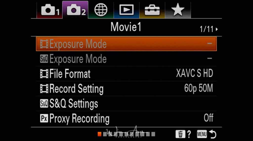 Movie settings page 1