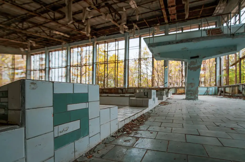 Pripyat azure swimming pool