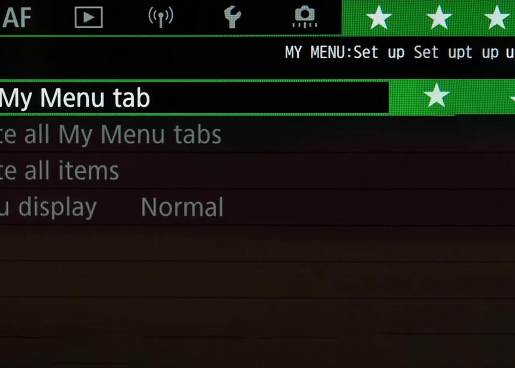 EOS R5 my Menu