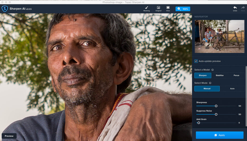 Topaz Sharpen Ai main Interface 5