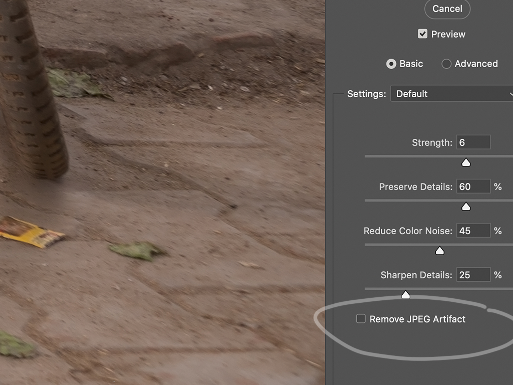 Remove Jpeg Artefact Photoshop