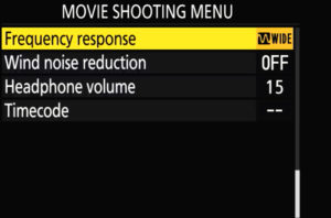 Nikon Z6 Ii Movie Shooing Menu Page 4