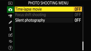 Z7 Ii Photo Shooting Menu Page 5