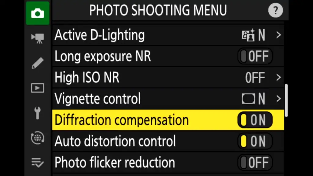 Nikon Z9 Photo shooting menu page3
