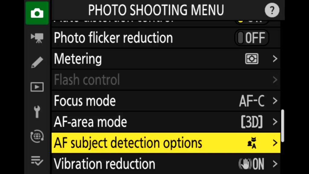 Nikon Z9 Photo shooting menu page4