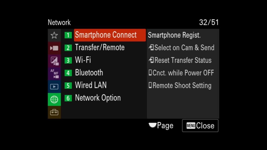 Sony A7 IV menu page 32