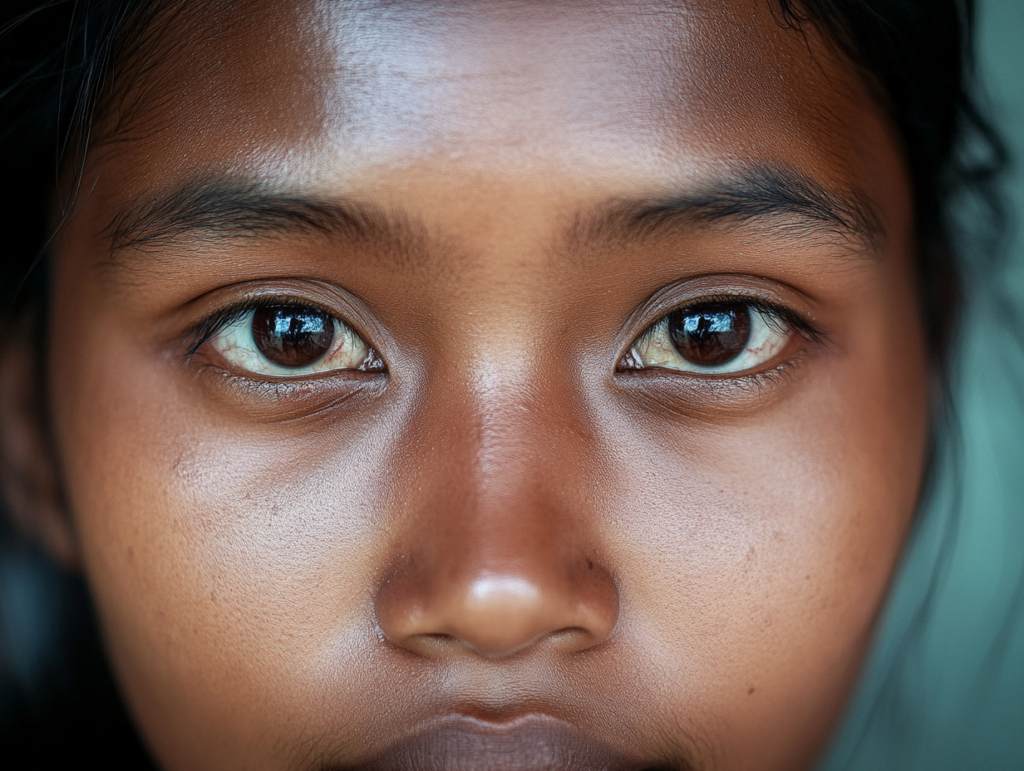 a portrait with the subjects eyes in sharp focus