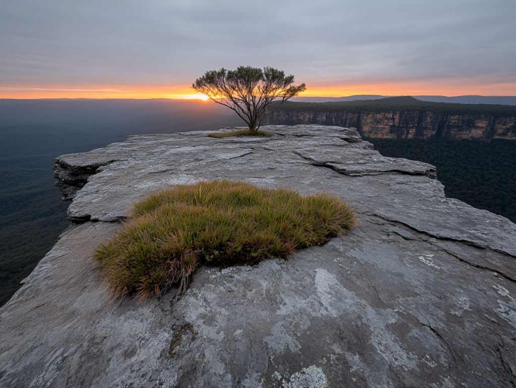 a detailed landscape at f/16