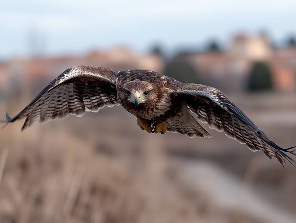 an eagle in flight sharp focus