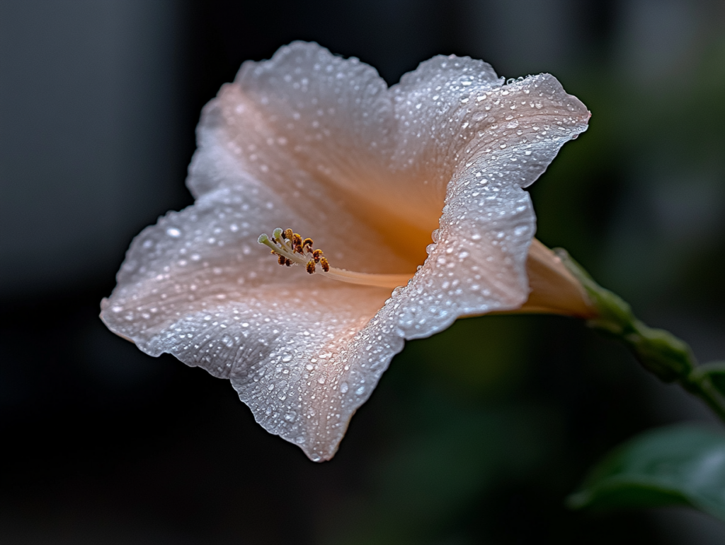 an extreme close up of a flower showing intricate detail