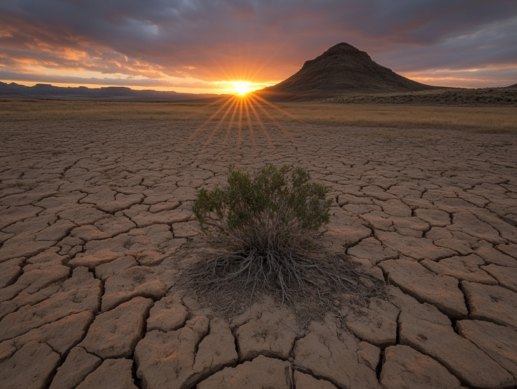 desert landscape at golden hour hdr colors 