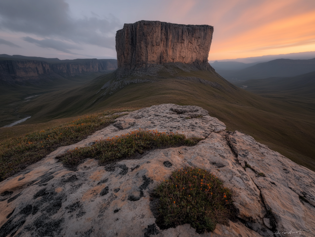  mountain landscape at dawn high dynamic range 